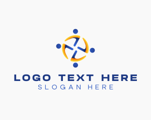 Friends - Human Group People logo design