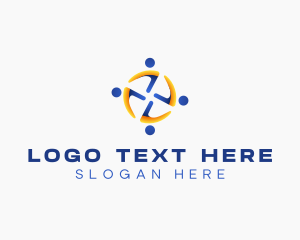 Recruit - Human Group People logo design