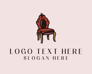 Furniture - Antique Home Chair logo design