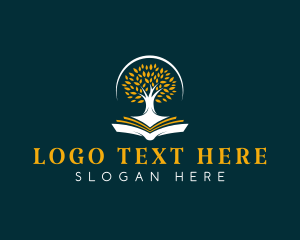 Study - Tree Educational Book logo design