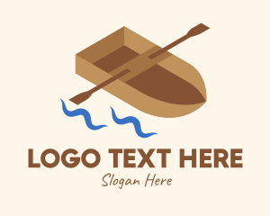 Isometric Row Boat Logo