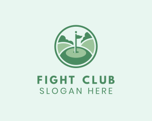 Golf Course Flagstick Club logo design