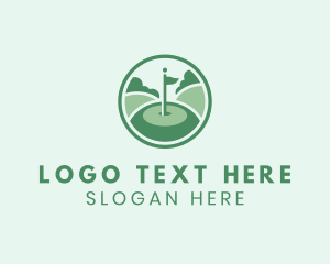Landscape - Golf Course Flagstick Club logo design