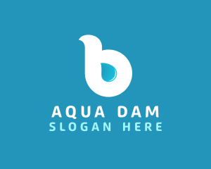 Dam - Liquid Droplet Letter B logo design