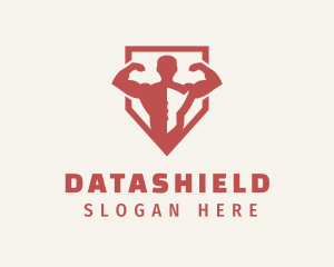Red Shield Weightlifter Logo