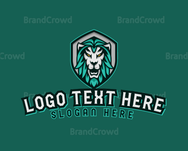 Wild Lion Shield Logo