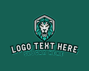 Gaming - Wild Lion Shield logo design