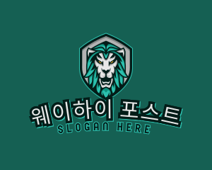 Wild Lion Shield logo design