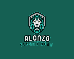 Wild Lion Shield logo design