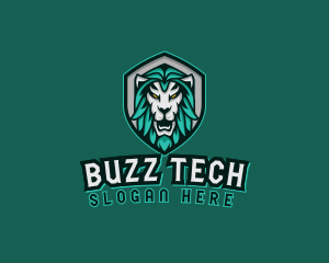 Wild Lion Shield logo design