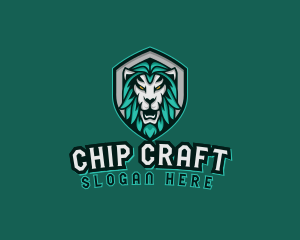 Wild Lion Shield logo design