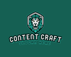 Wild Lion Shield logo design