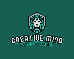 Wild Lion Shield logo design