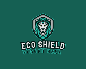 Wild Lion Shield logo design