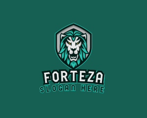 Wild Lion Shield logo design