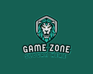 Wild Lion Shield logo design