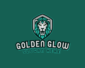 Wild Lion Shield logo design