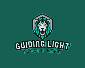 Wild Lion Shield logo design