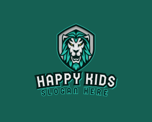 Wild Lion Shield logo design