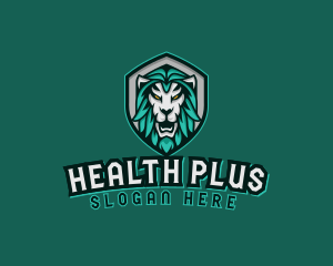 Wild Lion Shield logo design