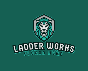 Wild Lion Shield logo design