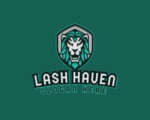 Wild Lion Shield logo design