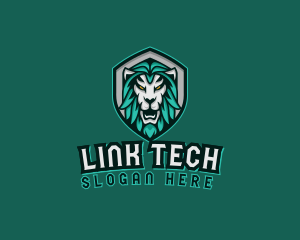 Wild Lion Shield logo design