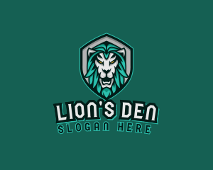 Lion - Wild Lion Shield logo design