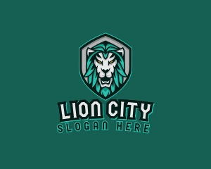 Wild Lion Shield logo design