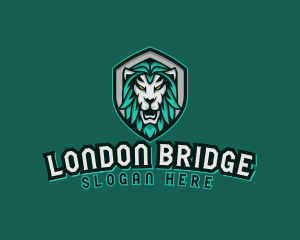 Wild Lion Shield logo design