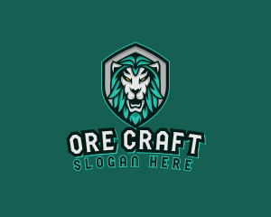 Wild Lion Shield logo design