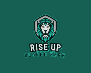 Wild Lion Shield logo design