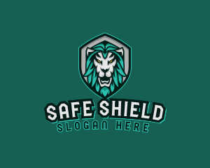 Wild Lion Shield logo design