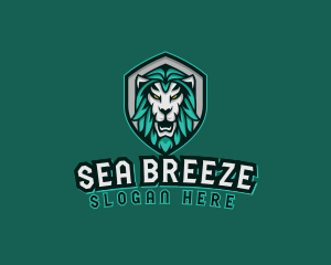 Wild Lion Shield logo design