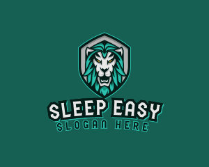 Wild Lion Shield logo design