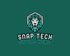 Wild Lion Shield logo design