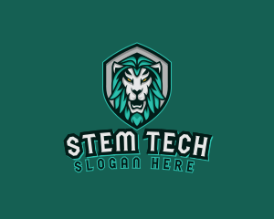 Wild Lion Shield logo design