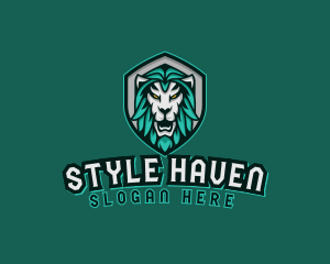 Wild Lion Shield logo design