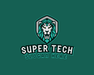 Wild Lion Shield logo design