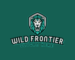 Wild Lion Shield logo design