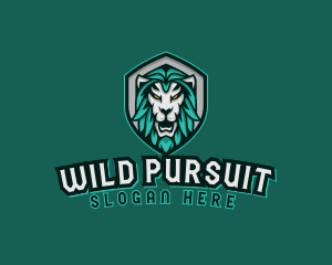 Wild Lion Shield logo design