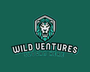 Wild - Wild Lion Shield logo design