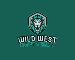 Wild Lion Shield logo design