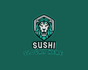 Wild Lion Shield logo design