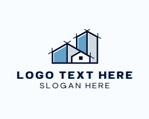 Blueprint - Architecture House Blueprint logo design