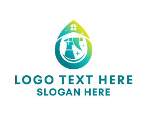 Home Spray Cleaner logo design