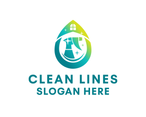 Home Spray Cleaner logo design