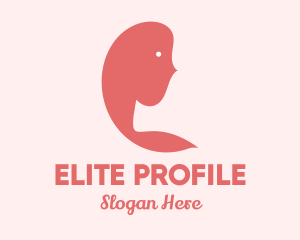 Profile - Pink Woman Silhouette logo design