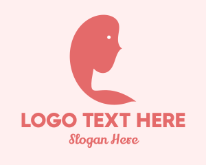 Pink Woman Silhouette  Logo