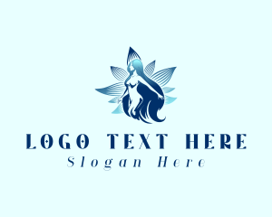 Flower - Lotus Flower Maiden logo design